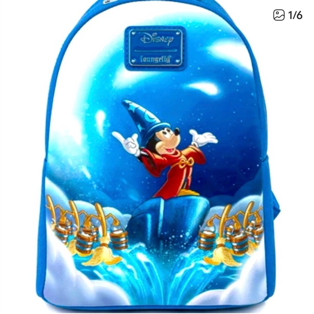 Loungefly Disney Fantasia 80th Anniversary Sorcerer Mickey Mini Backpack